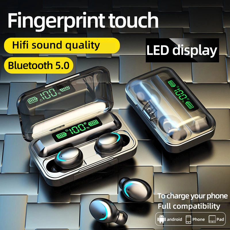 1200mah Bluetooth Earphone Led Power Display