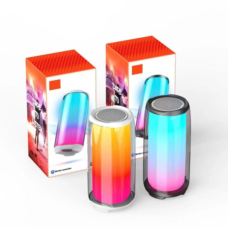 Pulse5 Outdoor Wireless Bass Stereo Bluetooth Speaker Colorful RGB Light Portable with Hook